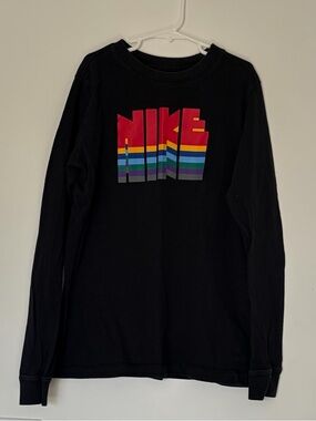 Nike Black Tee with Logo Print